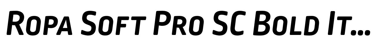 Ropa Soft Pro SC Bold Italic
